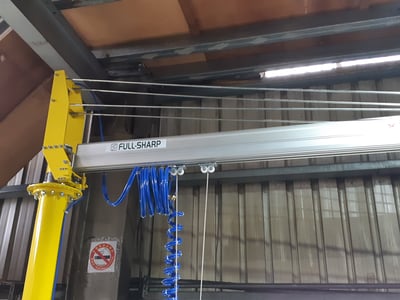 Cầu trục xoay khí nén với tool nam châm gạt tay - ảnh 3