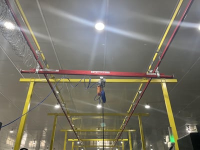 Bộ khung treo thanh ray 5T 200kg và pa lăng điện lắp tại Bắc Giang - ảnh 12