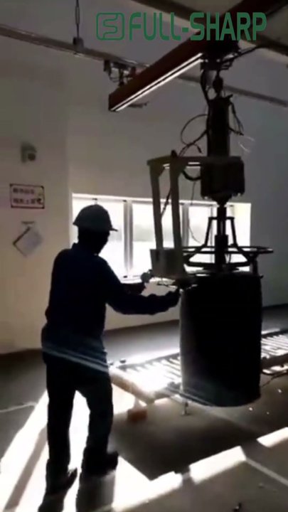 Hệ thống cầu trục thanh ray treo Thiết bị nâng hạ hút chân không thùng phuy nhựa