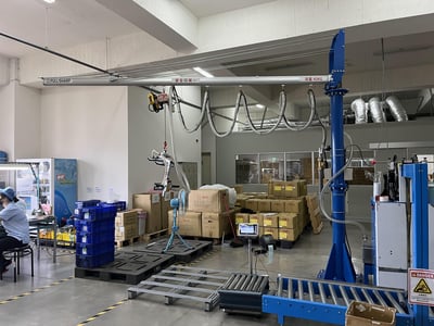 Fixed-Base Aluminum Rail Jib Crane with KITO Hoist for Carton Box Suction - ảnh 2