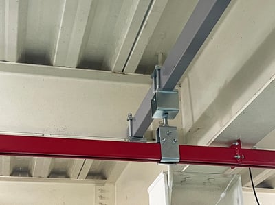 Thanh ray thép 200 kg treo trần, tuyến ray treo pa lăng điện - ảnh 8