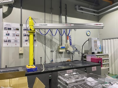 Pneumatic Jib Crane with Plastic Tray Hook Tool - ảnh 7