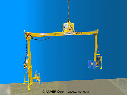 ANVER E80M4-160-2/75-ASG-PROT: lifting, handling and rotating awkward loads 5 ft tall and up to 9.5 ft (1.5 m x 2.9 m) weighing up to 800 lb (363 kg)