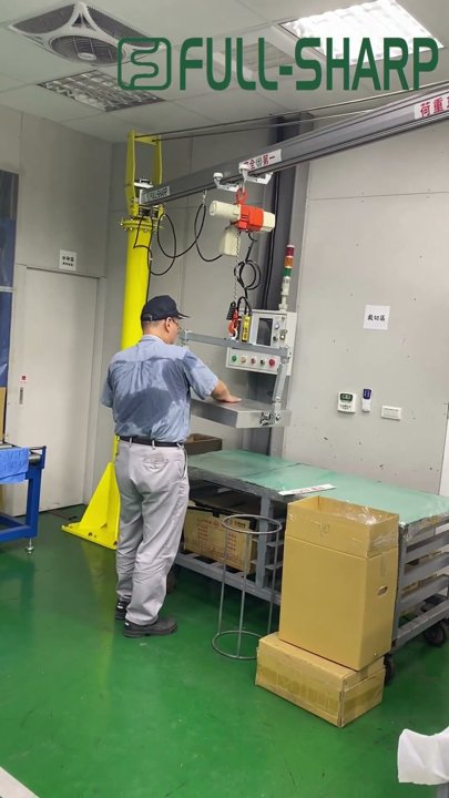 Cầu trục xoay & Palăng điện treo dụng cụ kẹp khay nhựa, Thiết bị nâng khay nhựa