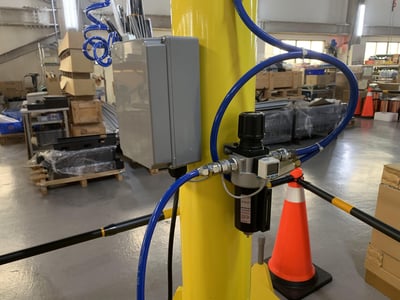 Pneumatic Jib Crane with Copper Coil Clamp for Motor Winding Workshops - ảnh 13