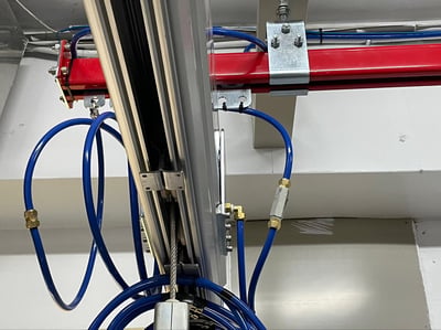 Thanh ray 5T treo cầu trục khí nén, tool kẹp và mặt hút thùng giấy - ảnh 2