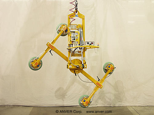 ANVER AT100M4-61-2/44MR-GR four pad air powered vacuum lifter with powered tilt and manual rotation