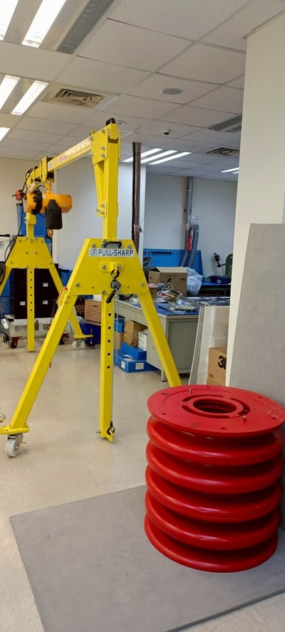 Cổng trục 500 kg đẩy tay treo palang điện cho nhà xưởng - ảnh 10