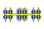 Crossarm and pad positions on 12-pad frame, diagram 5
