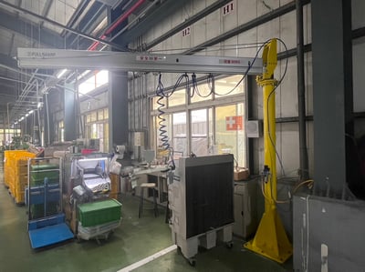 Overhead Aluminum Rail Jib Crane with Anver Vacuum Lifter for Rubber Blocks - ảnh 25