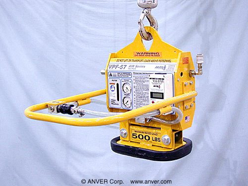 ANVER VPF-57/20-AIR with FP100140G-A2B7: lifting and handling small stone blocks up to 500 lb (227 kg)