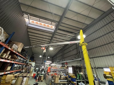 Aluminum Rail Jib Crane with KITO Manual Chain Hoist - ảnh 3