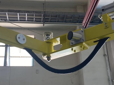 Articulating Jib Crane with Horizontal Air Hoist and Pneumatic Cylinder - ảnh 7