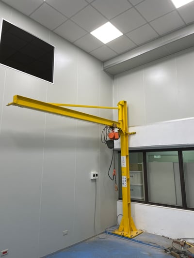 Cầu trục xoay thanh chữ H treo palăng điện - ảnh 8