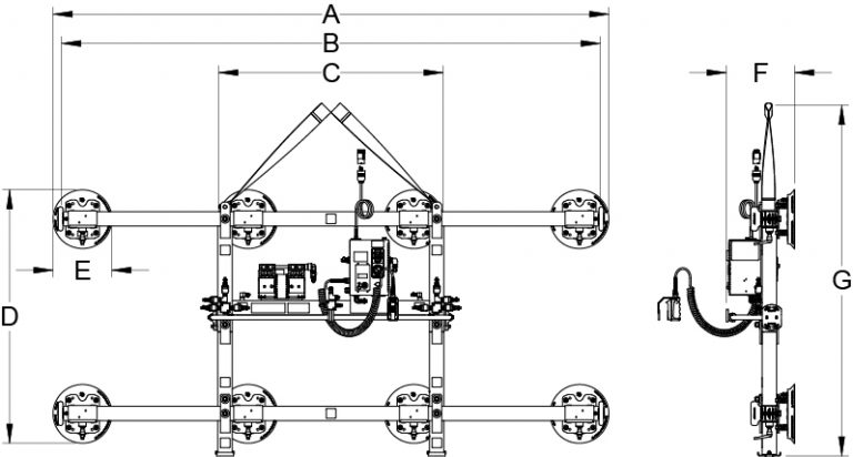 EV200M8 vertical lifting application