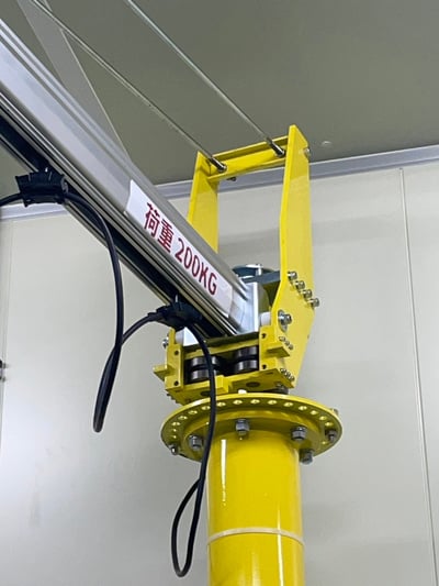 Cầu trục xoay thanh ray nhôm palang điện tool treo thùng giấy - ảnh 8