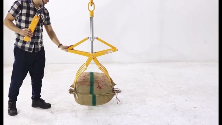Cơ cấu kẹp bao trong trường hợp bao không thể hút lên được