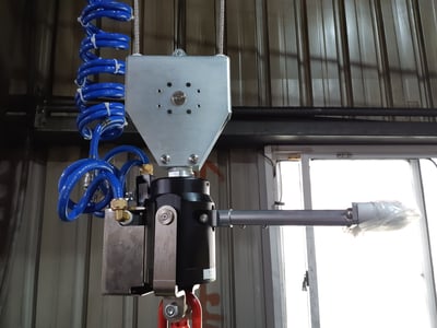 Cầu trục xoay khí nén với tool nam châm gạt tay - ảnh 9