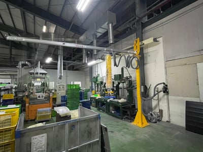 Overhead Aluminum Rail Jib Crane with Anver Vacuum Lifter for Rubber Blocks - ảnh 3