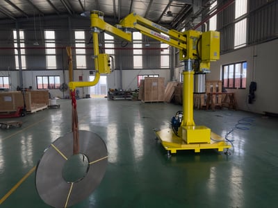 Tay nâng trợ lực khí nén nâng phôi vào máy phay tiện CNC - ảnh 30