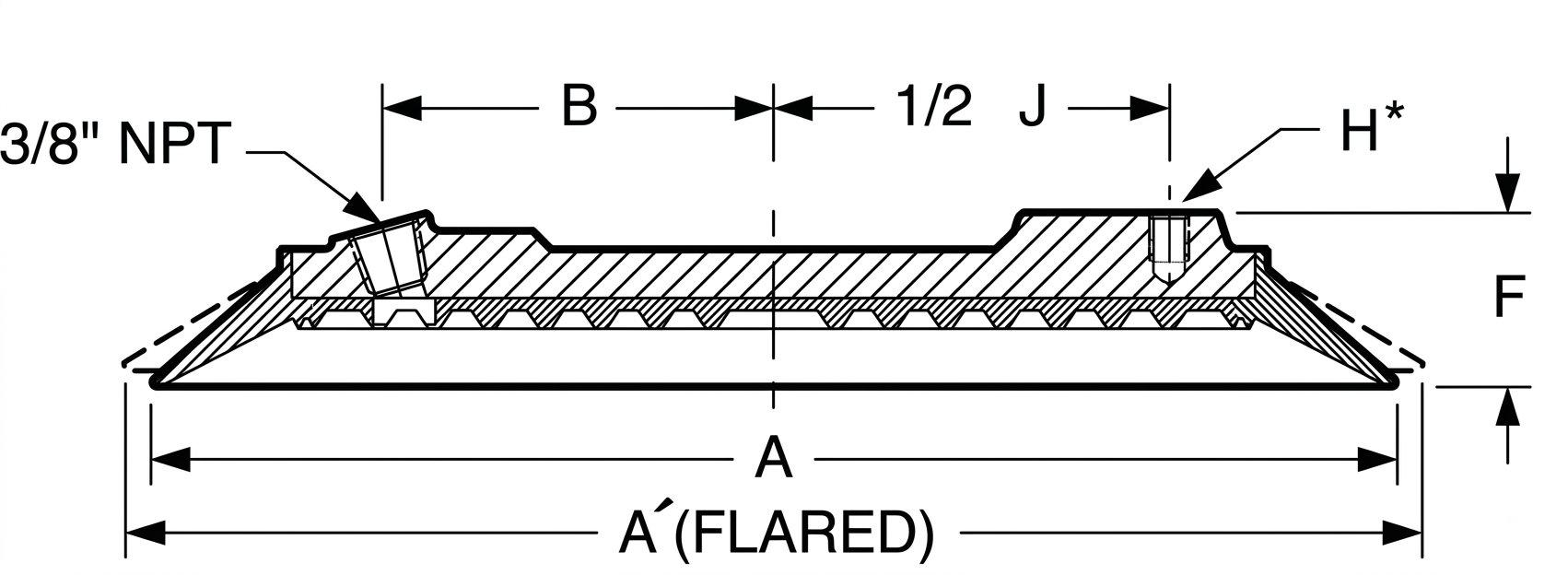 VC95Q quad mount dimensional drawing