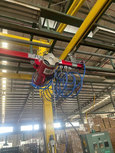 Bộ khung thanh ray 5T treo air balancer 200 kg gắp motor xe - ảnh 9