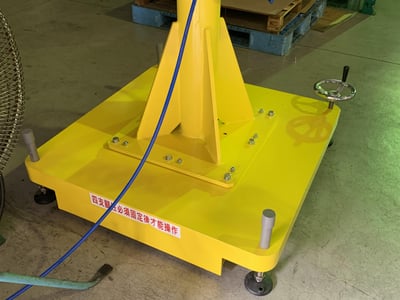Cầu trục xoay khí nén đế di động với móc cân thùng - ảnh 7