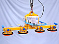 ANVER four pad in-line air and electric powered vacuum lifter