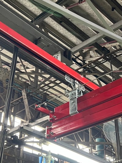 Thanh ray 5T treo trần lắp air balancer và tool móc - ảnh 2
