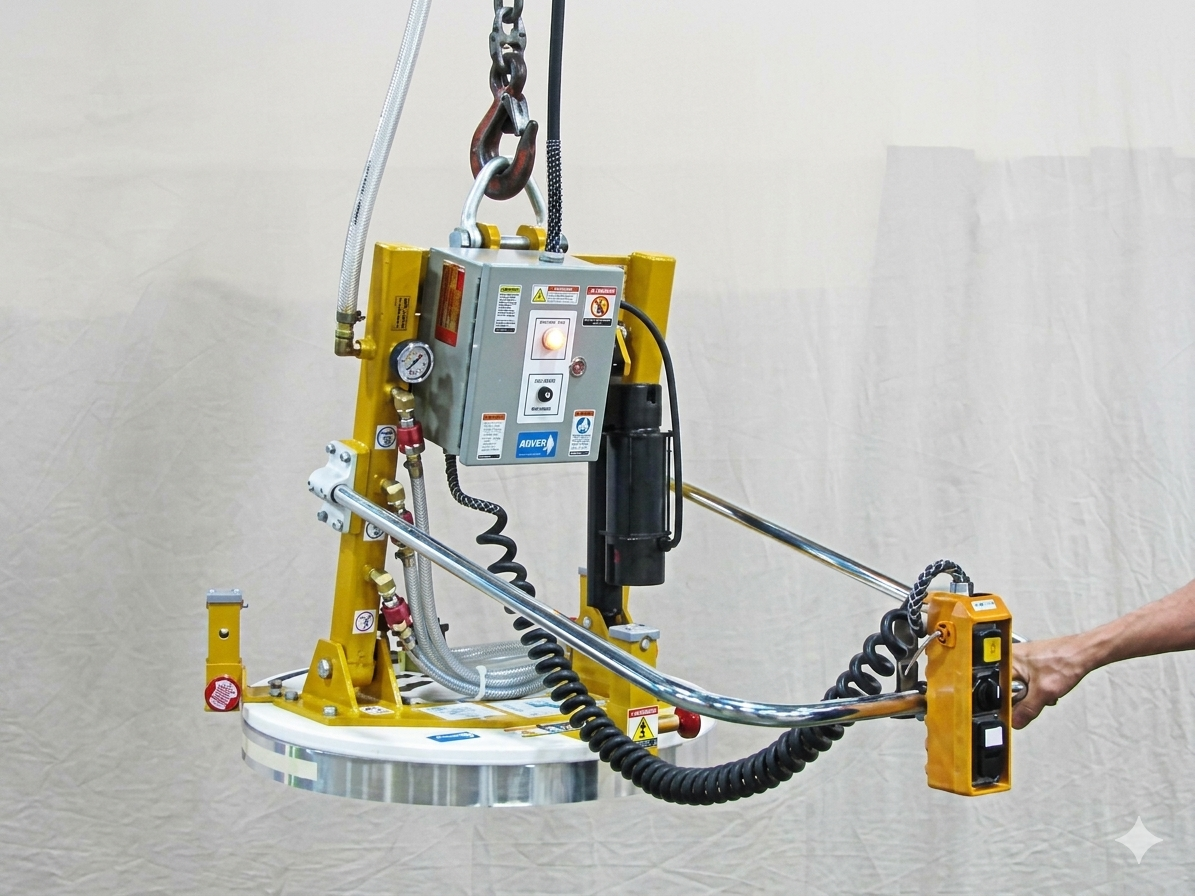 Coil lifter handling a roll