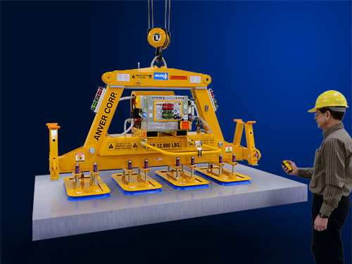ANVER 4-pad lifting frame with GF10T vacuum generator