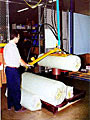 VB lift system with curved pad attachment