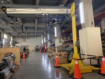 Pneumatic Jib Crane with Copper Coil Clamp for Motor Winding Workshops - ảnh 10