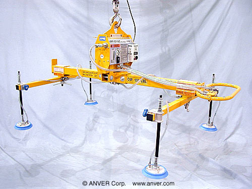 ANVER VPF-57-AC + L50M4-61-2/44XP + GCMA-1 four pad electric powered vacuum lifter