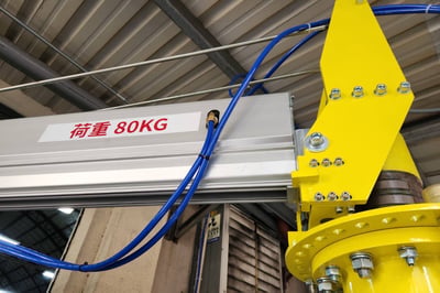 Cầu trục xoay khí nén 80 kg với tool nâng khay nhựa - ảnh 4
