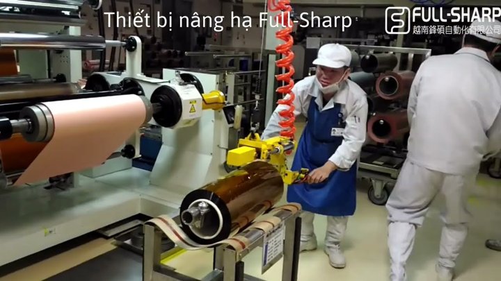 Thiết bị nâng hạ cuộn vật liệu