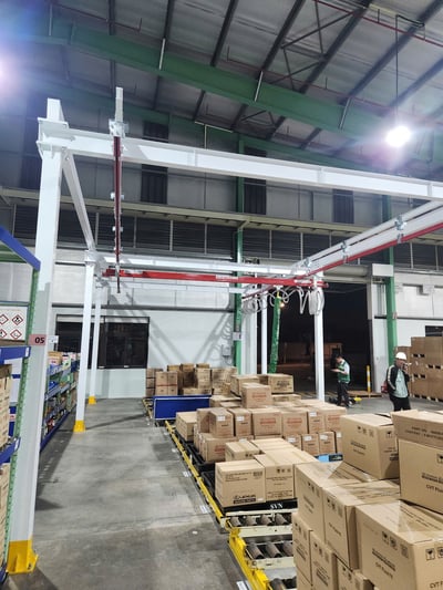 Bộ khung thanh ray 5T và ống hút chân không hút thùng giấy - ảnh 6