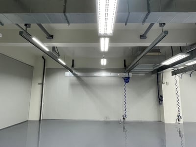 Thanh ray nhôm treo cầu trục khí nén 200 kg cảm ứng lực - ảnh 3