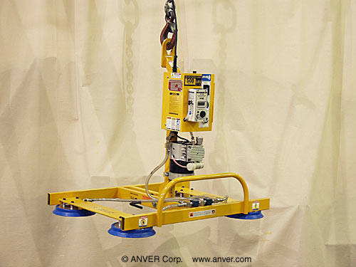 ANVER E50M4-40X30FMUP four pad electric powered vacuum lifter with special frame and manual tilt