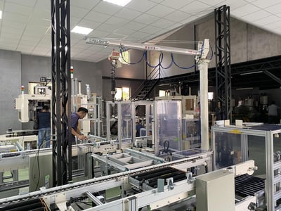Cầu trục xoay ray nhôm, palang KITO kéo tay và nam châm gạt tay - ảnh 1