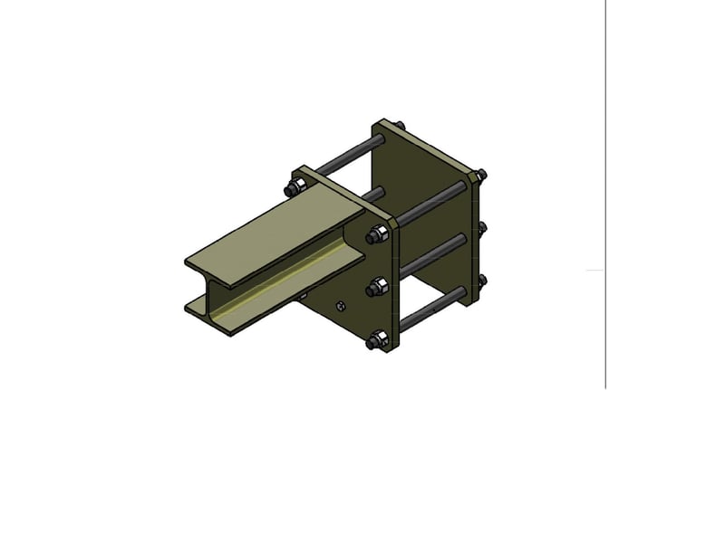 Giá treo (gallow) kẹp trụ tiêu chuẩn, tải 600 kg