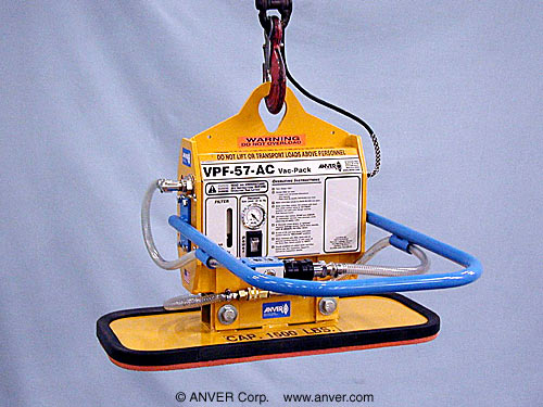 ANVER VPF-57-AC with FP120290G-A2C4: lifting and handling stone slabs up to 1500 lb (680 kg)