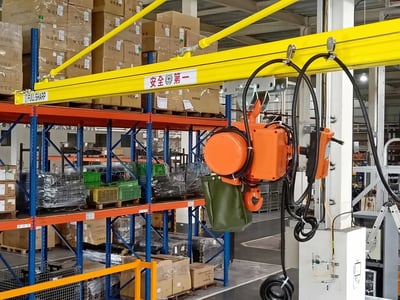 Cầu trục xoay thanh ray 5T treo pa lăng điện 250 kg - ảnh 9