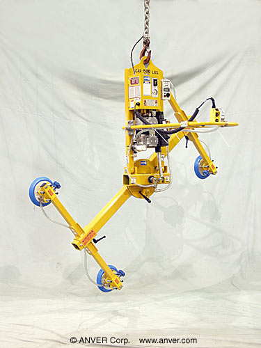 ANVER ET50M4-61-2/44MR four pad electric powered vacuum lifter with powered tilt and manual rotate