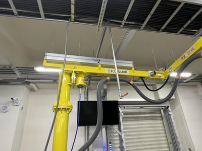 Cầu trục xoay air balancer, bơm ANVER hút bao và thùng giấy - ảnh 11