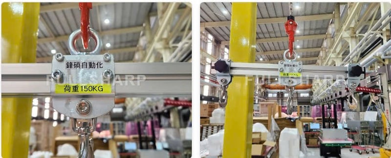 Bộ khung thanh ray kèm tool móc cho tuyến thao tác trong xưởng