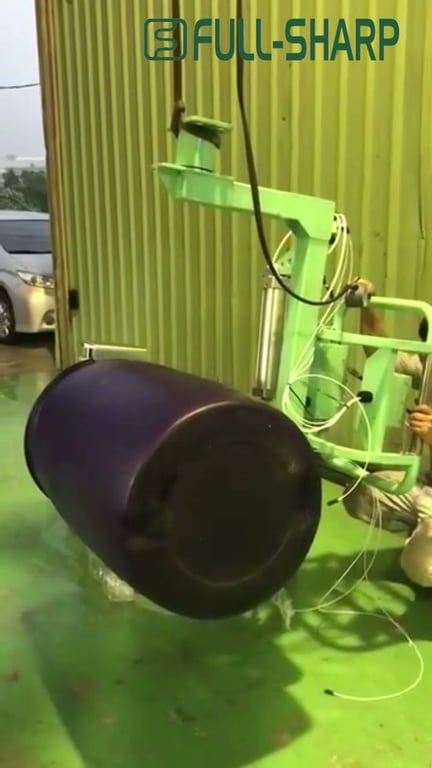 Thiết bị kẹp xoay thùng phuy 90 độ