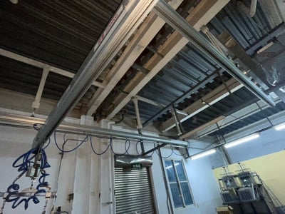 Thanh ray nhôm treo trần, cầu trục khí nén tay cầm cảm ứng lực - ảnh 16