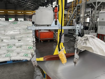 Mobile Aluminum Rail Jib Crane with KITO Hoist and Bag Clamp Tool - ảnh 7