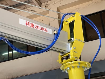 Cầu trục xoay khí nén treo mặt hút chân không hút tấm thép 100 kg - ảnh 7